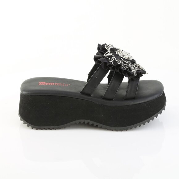 Whimsigoth Heart Gothic Platform Slide Sandals - Picture 5 of 5